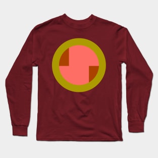 80s vibe olive & reddish Long Sleeve T-Shirt